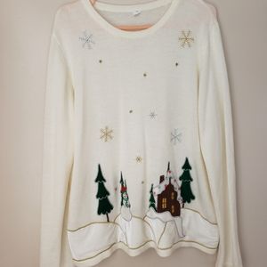 Festive Holiday pullover sweater XL